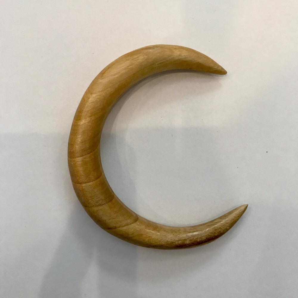 Handmade Walnut Crescent Moon Hair Fork